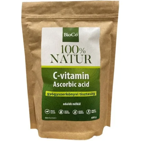 BioCo 100% NATUR C-vitamin Aszkorbin sav por – 400g