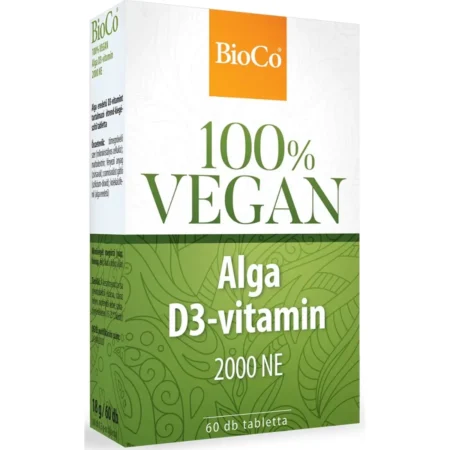 BioCo 100% VEGAN Alga D3-vitamin 2000NE tabletta – 60db