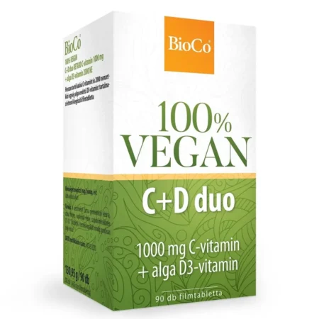 BioCo 100% VEGAN C+D Duo C-vitamin 1000mg+alga D3-vitamin filmtabletta – 90db