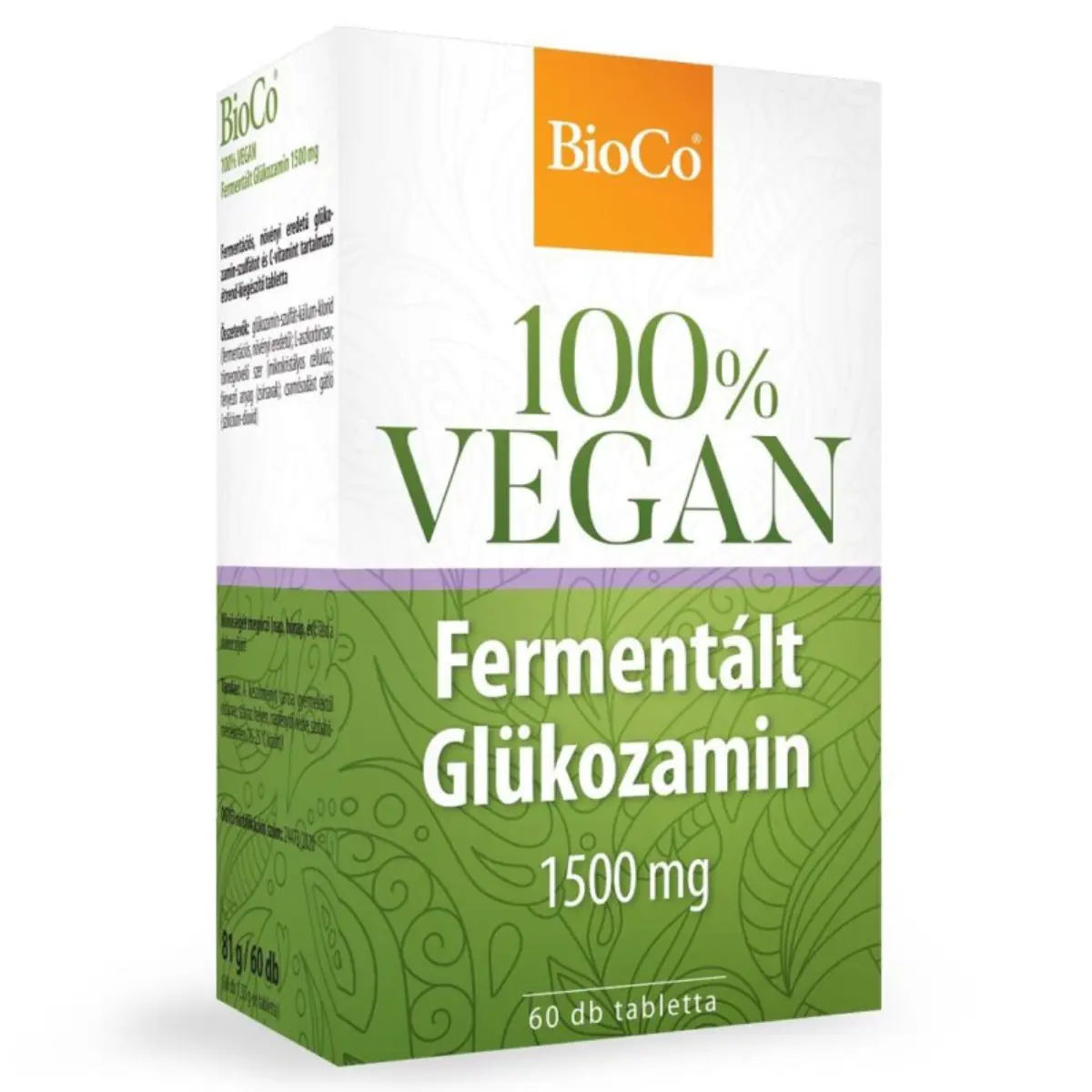 BioCo 100% VEGAN Fermentált Glükozamin 1500mg tabletta – 60db