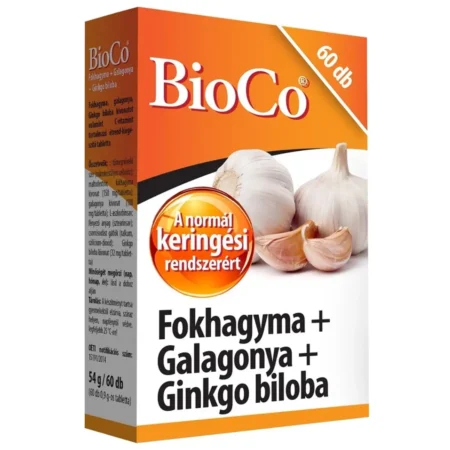 BioCo Fokhagyma-Galagonya-Ginkgo Biloba tabletta – 60db