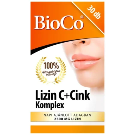 BioCo Lizin C+Cink Komplex tabletta – 30db
