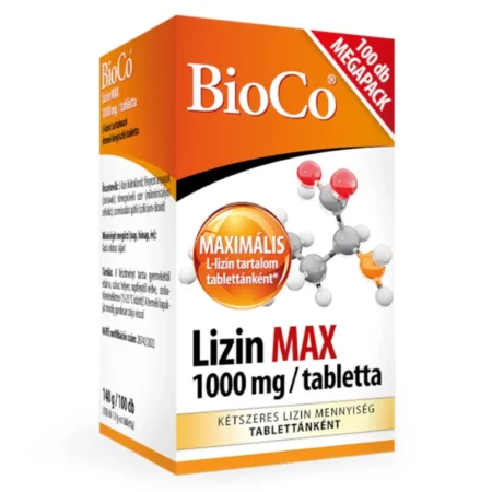 BioCo Lizin MAX 1000mg tabletta Megapack – 100db