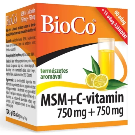BioCo MSM+C-vitamin italpor 750mg+750mg – 75 adag