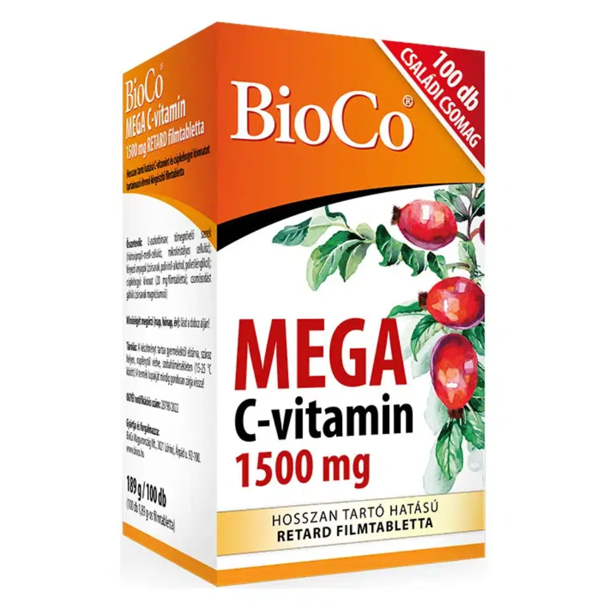 BioCo Mega C-vitamin 1500mg RETARD filmtabletta – 100db