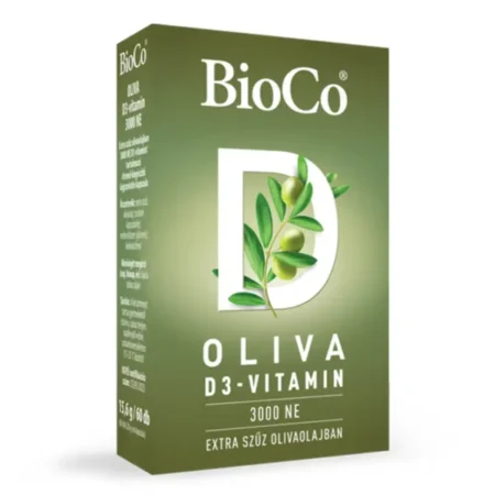 BioCo Oliva D3-vitamin 3000NE lágyzselatin kapszula – 60db
