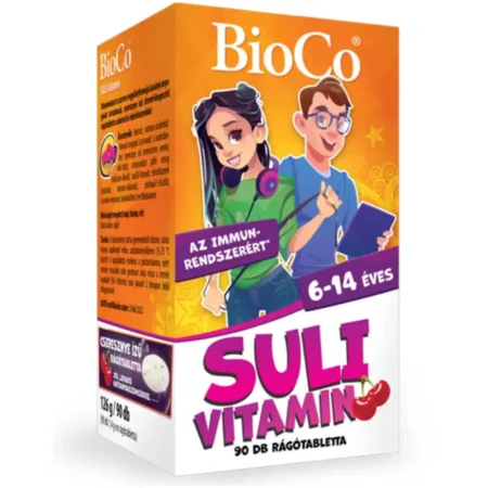 BioCo Suli-Vitamin cseresznye ízű rágótabletta – 90db