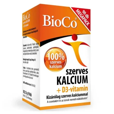BioCo Szerves Kalcium + D3-vitamin filmtabletta – 90db