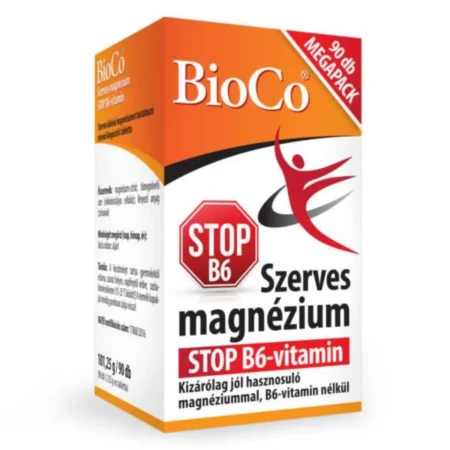 BioCo Szerves Magnézium STOP B6-vitamin tabletta – 90db