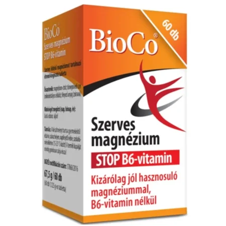 BioCo szerves magnézium STOP B6-vitamin – 60db