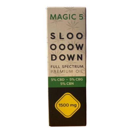 SLOW DOWN MAGIC 5 CBD OLAJ 5%CBD 5%CBG 5%CBN 1500 MG – 10 ML
